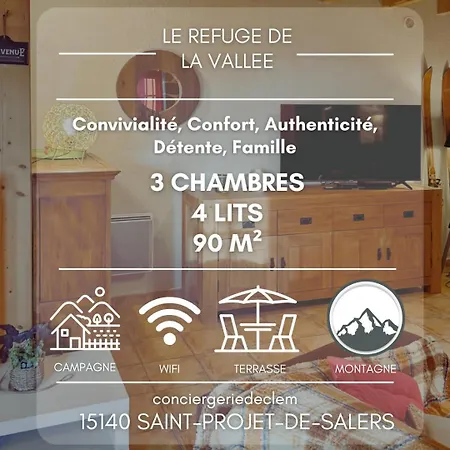 Nyaraló Le Refuge De La Vallee - 4 A 6 Pers - Proche De Salers *